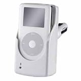 Car Dock FM transmits tunes from iPod to car stereo through your radio, for use outside Europe only. – White