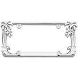 Cruiser Accessories Palm Tree Chrome License Plate Frame