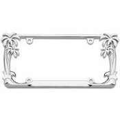 Cruiser Accessories Palm Tree Chrome License Plate Frame