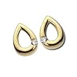 14kt Yellow Gold Pear Shape Diamond Earrings