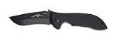 Emerson Commander Folding Knife Black-T Plain Mod Drop Point Ambi Thumb Disc Liner Lock... by Emerson