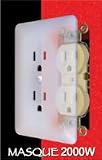 Wall Plates: Masque Decorator Wall Plate - Duplex