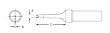 Weller PTR8 0.062" x 0.62" x 800 Deg. PT Series Narrow Screwdriver Tip / TC201 Series Iron