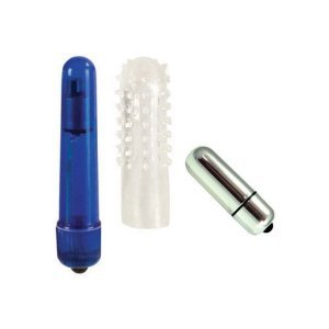 California Exotics / Swedish Erotica Waterproof Travel Blaster Blue Vibrator Adult Sex Toy Kit