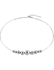 Stainless Steel Necklace Pendant with Round Beads