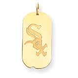 14K Chicago White Sox Small Dog Tag W/Logo