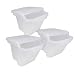 Set of 3 Recycle Bins - 172002 (Clear) (53.75" H x 18.25" W x 21.25" D)