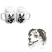 Australian Shepherd Large Salt and Pepper Shakers, Porcelain by Rosalinde (4')