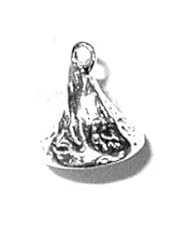 Sterling Silver 18" .8mm Wide Box Chain Necklace With 3D Chocolate Chip Pendant