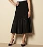 Vertical Embroidered Knee Length Skirt