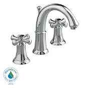 American Standard 7420.821.002 Portsmouth Widespread Lavatory Faucet with Speed Connect Drain with Cross Handles, Crescent Spout, Polished Chrome