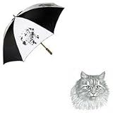 Maine Coon Cat Umbrella by Porcelain by Rolalinde (60' Arc)