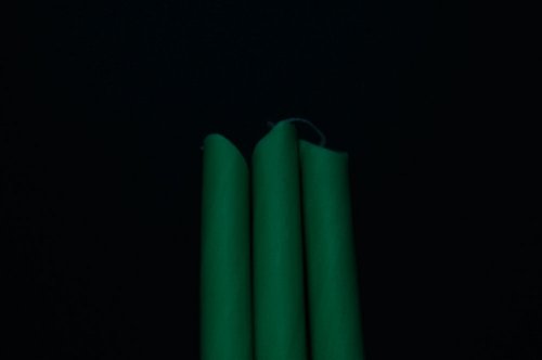 DIRECTGLOW LLC Set of 3 Teal Blacklight Reactive Drip Candles
