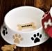   - Woof! Bone China Dog Bowl - Paw Prints