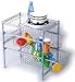 3 Tier Wire Shelving with 2 Slide Baskets Unit