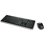 Wireless RF2 Keyboard Lsr Mouse Blk 4GHZ Nano Set Space Saving