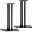 Black Satin Wood Speaker Stands