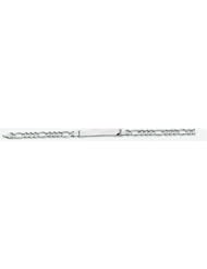 5mm White Gold Figaro ID Bracelet 8"