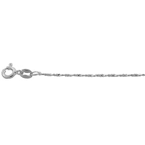 sterling silver very thin twisted serpentine chain