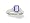14K White Gold Genuine Emerald-cut Tanzanite and Diamond Ring - Size 4