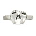 Oxidized Feet Toe Ring