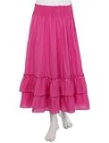 Long Peasant Skirt With Sequins