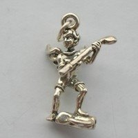 Sterling Silver Field Hockey Angel Charm