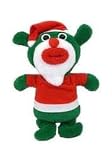 SingAMaJigs Plush Doll Christmas Figure GREEN with Santa Suit Jingle Bells