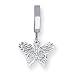 14K White Gold Filagree Butterfly TummyToy Belly Ring - JewelryWeb
