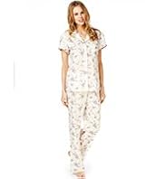 Pure Cotton Revere Collar Floral Pyjamas