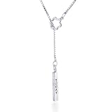 Sterling Silver Box w/Long Bar Necklace 20"