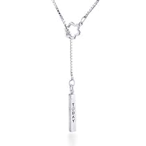 Sterling Silver Box w/Long Bar Necklace 20"