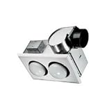9427P, Nutone 70 CFM Heat-A-Vent Bathroom Fan with Two-Bulb Lamp Heater for 4" Duct