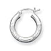 Sterling Silver 3.00mm Satin Diamond-Cut Hoop Earrings