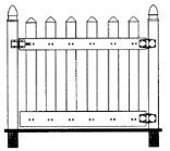 GENOVA PRODUCTS FGK100 4 WHT Picket Gate Kit