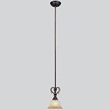 World Imports 8447-24 - Mystic Rhythm One Light Pendant in Crackled Bronze with Silver