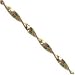 24kt Gold over Sterling Silver .040 Twisted Magic Anklet 9in