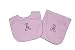 Monogrammed Pink and Chocolate Bib and Burp Set
