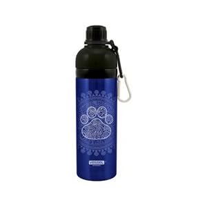 Vessel 24oz Stainless Steel Purplish Blue Paw Medallion K9 Dog Reusable Water Bottle