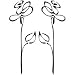 Rose Draw Mirror - Plant Decal Vinyl Car Wall Laptop Cellphone Sticker