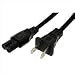 Universal Non-polarized IEC320 C7 to NEMA 1-15P Power Cord for Acer, AST, Gateway, Ca...