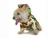 Green Army Camo Raincoat for Dogs -Medium