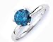 1.25 carat blue diamond ring,14k gold