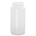Qorpak Natural HDPE Wide Mouth Round Bottle with White Polypropylene Unlined Cap
