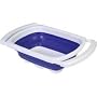 Progressive International 6 Quart Collapsible Over-the Sink Colander, Blue and White