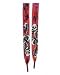 Outer Rebel Fashion Shoelaces- Pink with Black White & Red Skull Snake Tattoo Flash