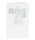 Ivory Dress on a Miniature Hanger with Roses Greeting Card