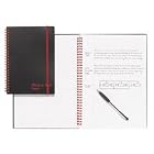 JDKF67010 Wirebound Book,Poly,Ruled Perfed,5-7 8x4-1 8,70 Shts,BK RD by Black n' Red