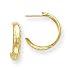 14k Diamond-cut 3.5mm J-Hoop Earrings