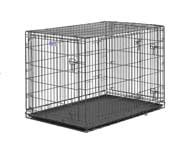 Midwest Container Select Triple Door Dog Crate Gray 42x28x30 Inch - 1342TD